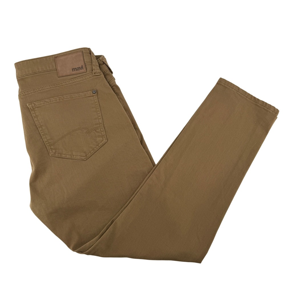 Mavi Jake Slim Leg Pants Mens 36x30 Brown Tobacco Stretch Chino Modern Khaki